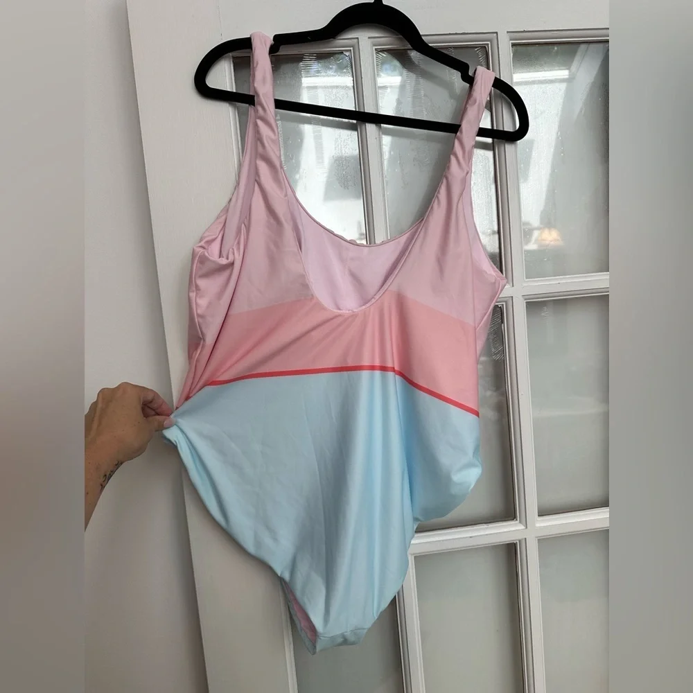 The Bikini Lab Pineapple Pop Art One Piece Swimsuit Plus Size 2X NWOT